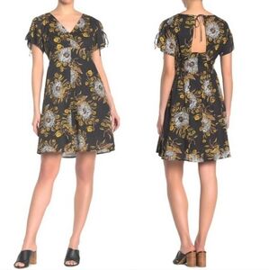 Madewell Black Floral Mini Dress Womens Size 00 New